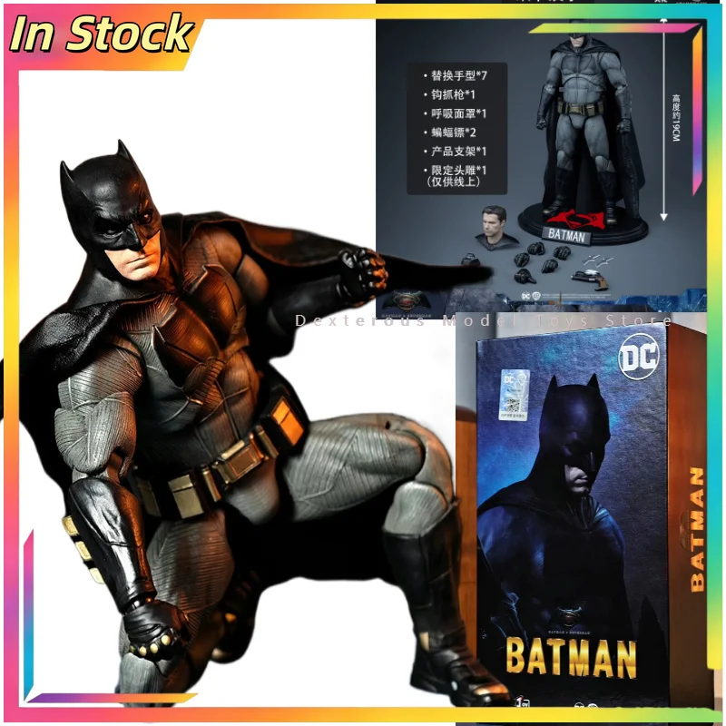 【Em Estoque】 DC Round Wild Culture Guide Batman Vs. Superman 1:9 Big Ben Boneco Articulado Batman Blindado com Luzes, Modelo Artesanal