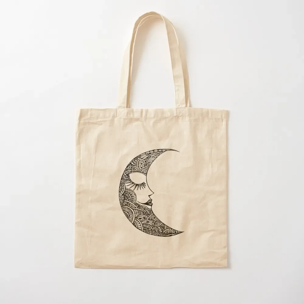 

Moon Zentangle Esviart Tote Bag shopper bag women canvas Women's Women's beach bags personalized