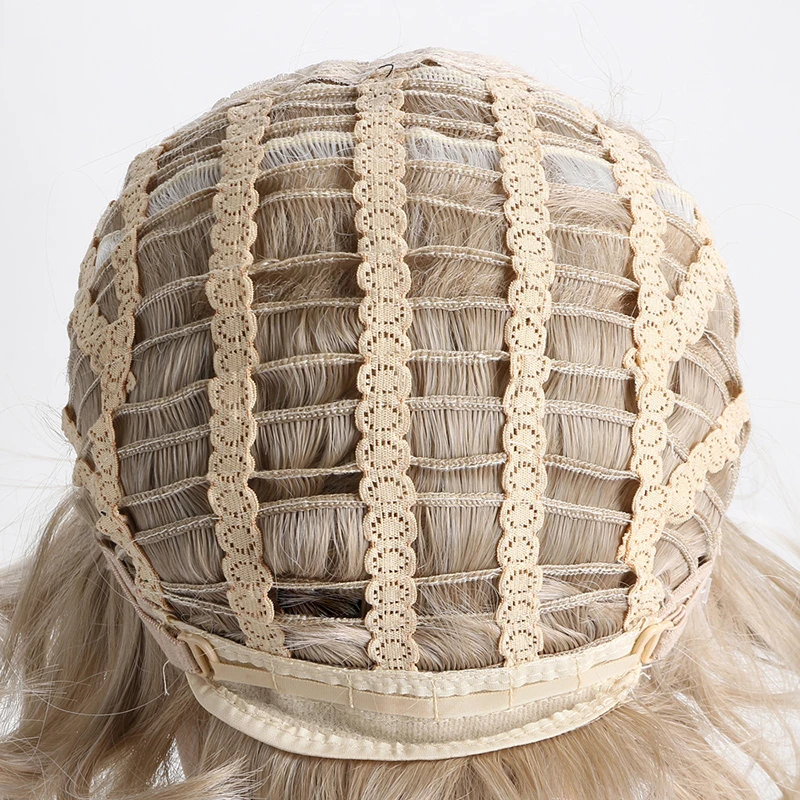 วิกผมสังเคราะห์สีทองธรรมชาติ ปุย หยัก ขนาด 10 นิ้ว เหมาะสําหรับงานปาร์ตี้ประจําวันของผู้หญิงและวันฮาโลวีน