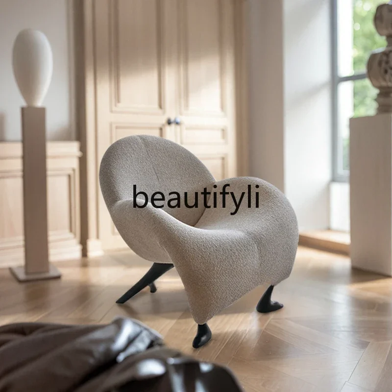 FRP croissant leisure chair sofa chair special-shaped backrest single chair