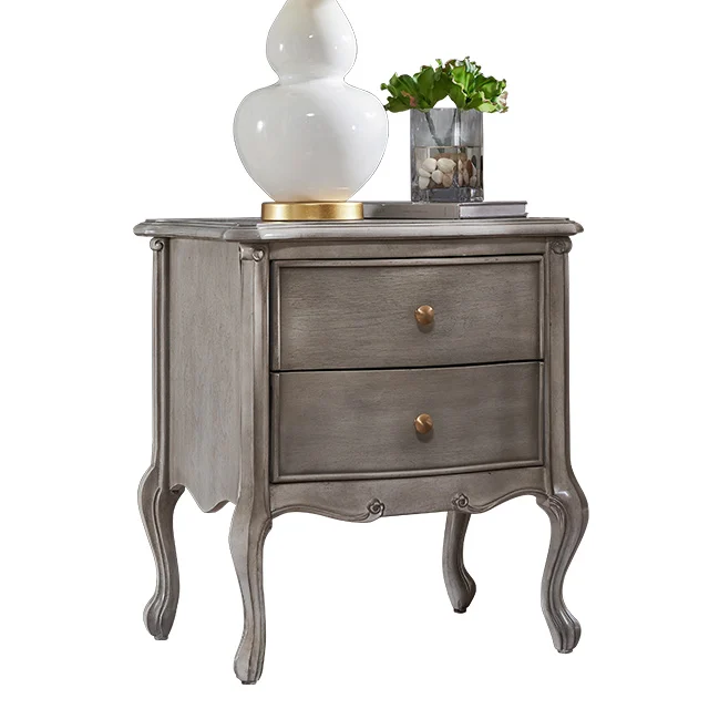 

American Luxury Modern Design Nightstand Wooden Bedside Table With 2 Drawers C415B