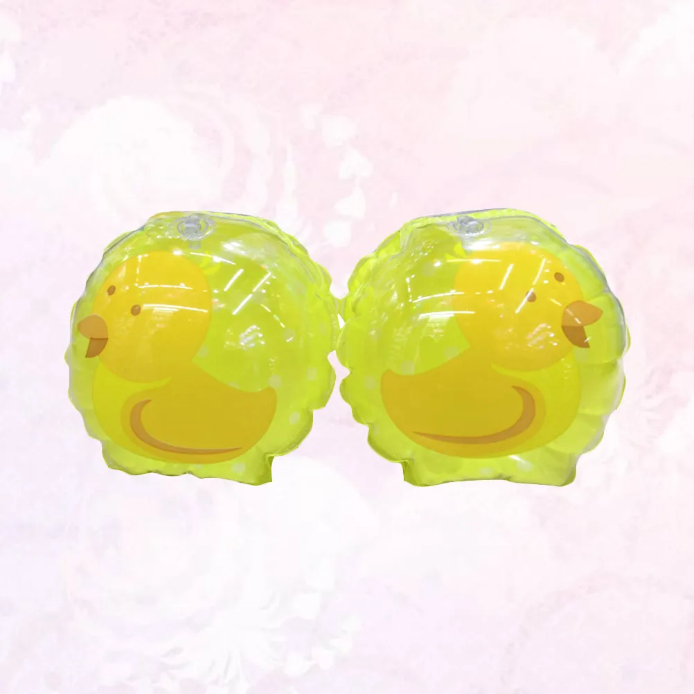 

2Pcs Kids Swimming Arm Bands Duck Print Inflatable Float Armbands for Toddlers Beginner Swimmers Lightweight Sturdy Waterproof