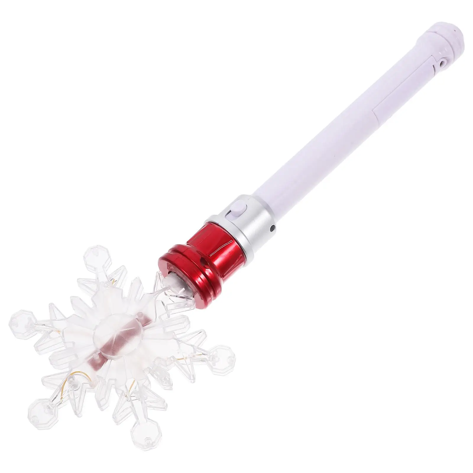 

Glowing Snowflake Christmas Princess Decorative Red Plastic Light up Rotating for Party Concert Cosplay Props Fairy