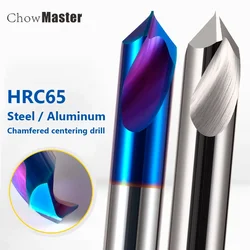 HRC65 Centering drill Carbide 90° CNC Spot Drill Stub Starting Location Center Bit Prepare Guide Pilot Hole Chamfer Machine