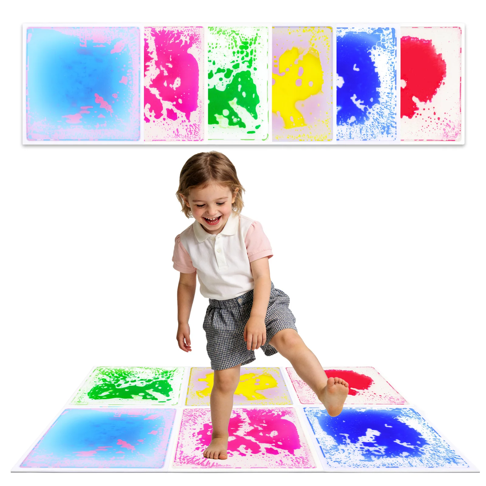 

Сенсорный коврик Монтессори для детей: красочный тактильный развивающий коврик для игр и взаимодействия родителей с детьми