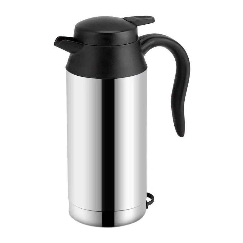 Portable Car Electric Kettle Travel Car Cigarette Lighter DC24V Hot Water Kettle Fast Boiling For Tea Coffee 750Ml Auto Shut Off