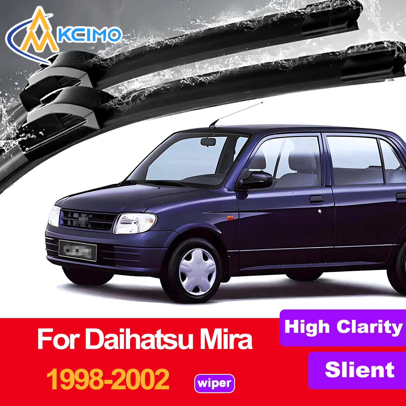 2 шт. HD щетки стеклоочистителя для Daihatsu Mira L700 1998-2002 Daihatsu Cuore Daihatsu Domino Daihatsu Handivan Perodua Kelisa Front Wind
