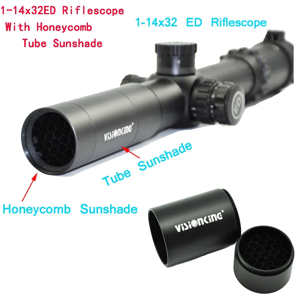 Visionking Large View 1-14x32 ED Hunting Riflescope 35mm Tube High Shockresistant Side Focus Targeting Sniper SFP Optical Sight