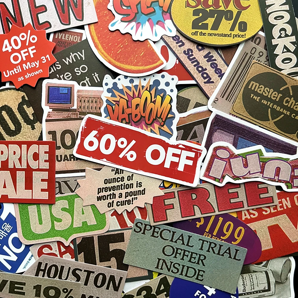 10/50Pcs Cartoon Big Sales Decal Art Pop Style Graffiti Stickers Kids Toy DIY Diary Suitcase Scrapbook Phone Laptop Bike Sticker