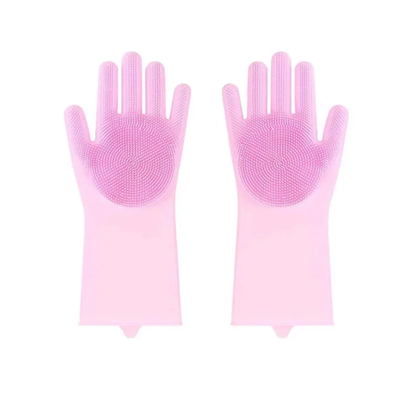 Guantes de baño para el cuidado de mascotas, champú de baño para perros y gatos, depurador, masaje mágico, esponja limpiadora, guante de depilación de silicona
