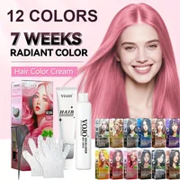 Juego de tinte para el cabello colorido, 12 colores disponibles, seguro y duradero, adulto unisex, estilo de cabello normal, kit de tinte para el cabello, tinte para el cabello festivo
