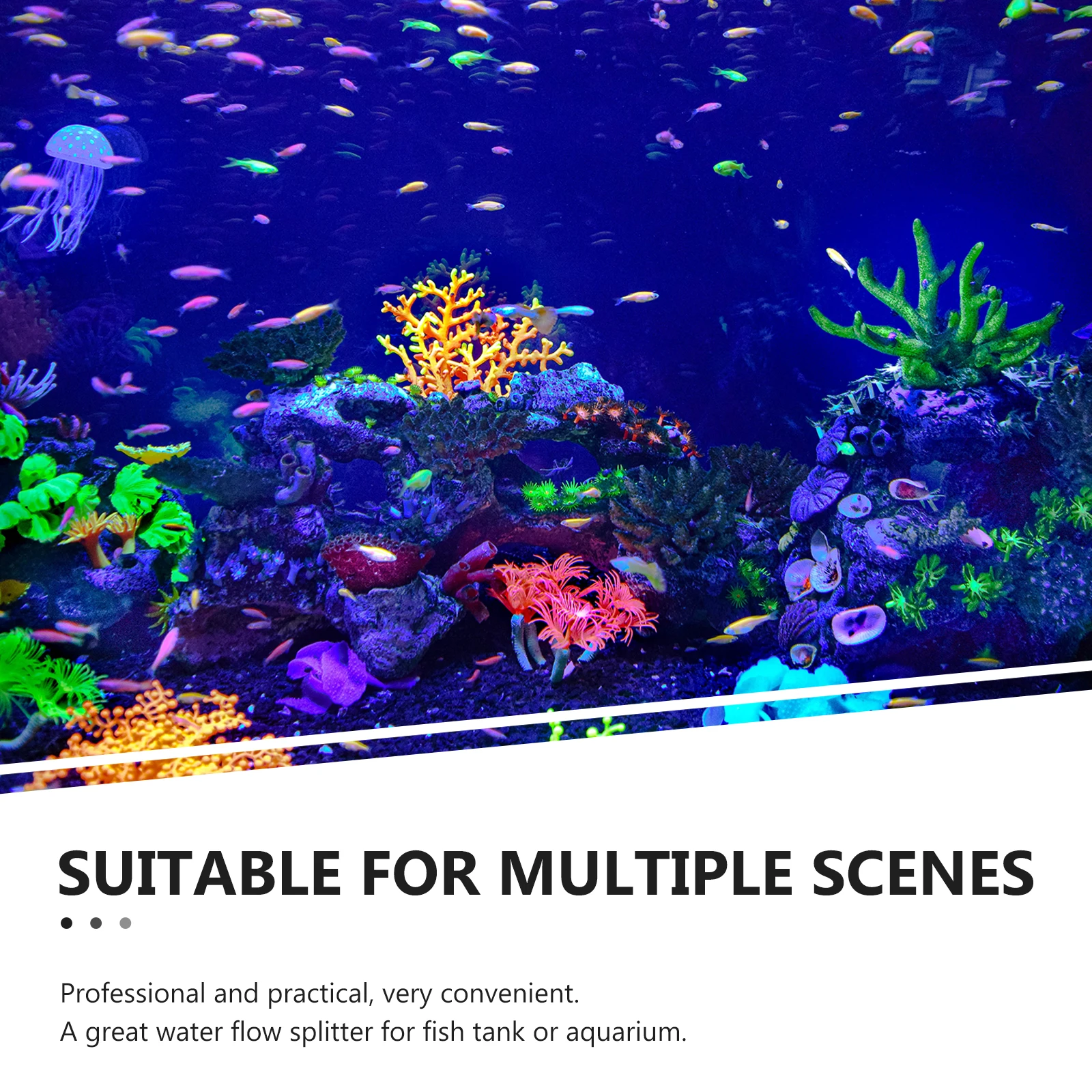 

Adjustable Aquarium Filter Valves Fine Detail Design for Easy Installation Water Flow Splitter Fish Tank Supply