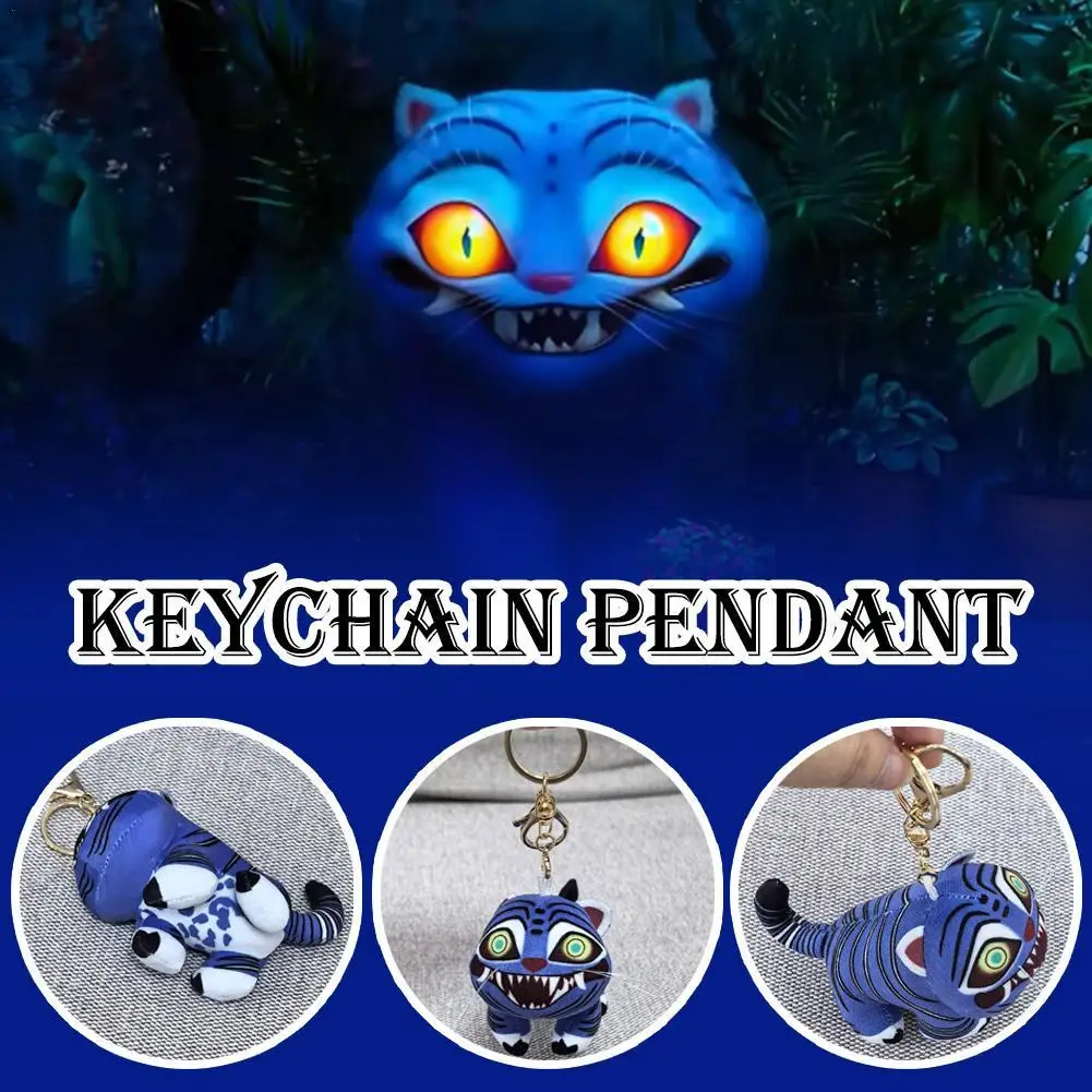 

KPOP Demon Hunters Blue Tiger Keychain Pendant 12cm Cartoon Anime Monster Hunt Girl Key Ring Bag Ornament