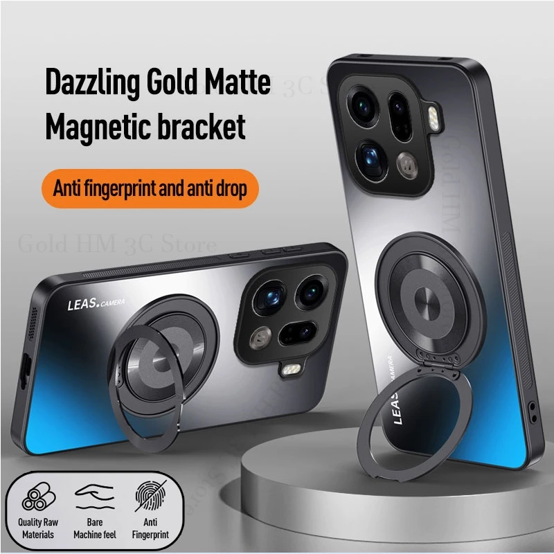 

AG Frosted Magnetic Kickstand Case For OPPO Find X9 Pro X8S Plus Ring Holder Stand Cover Find X8 Ultra X7 X6 Pro Bracket Fundas