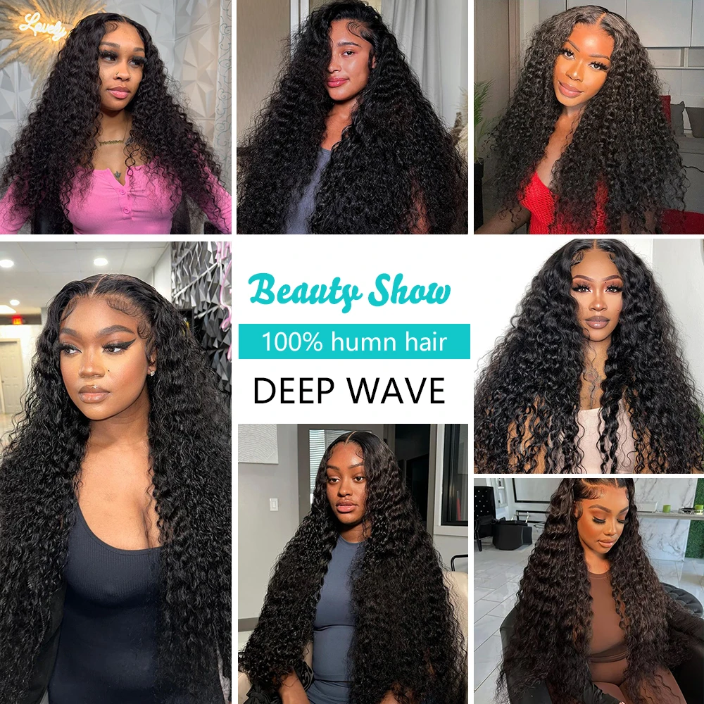 Deep Wave Bundles 3 PCS Natural Color 100% Remy Human Hair Bundles 10-40 Inch 100 Gram Per Bundle Sew In Quick Weave Bundles