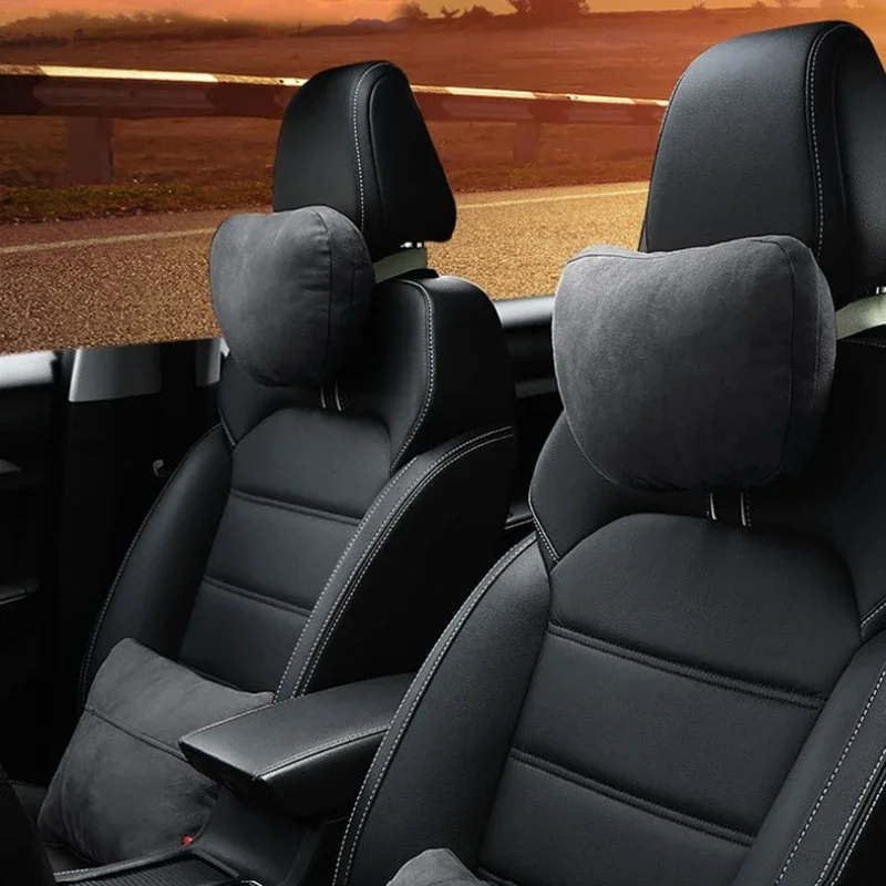 Top Quality Car Headrest Neck Support Seat Soft Neck Pillow Breathable For Maybach S Class Design Universal Protector Neck image 2