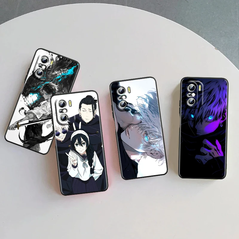 Spell Battle Anime Fashion For Xiaomi Redmi 9A 9C 9AT 10C 9 9T 10 12C 13C A3 12 K60 A1 K50 K40 5G Black TPU Phone Case