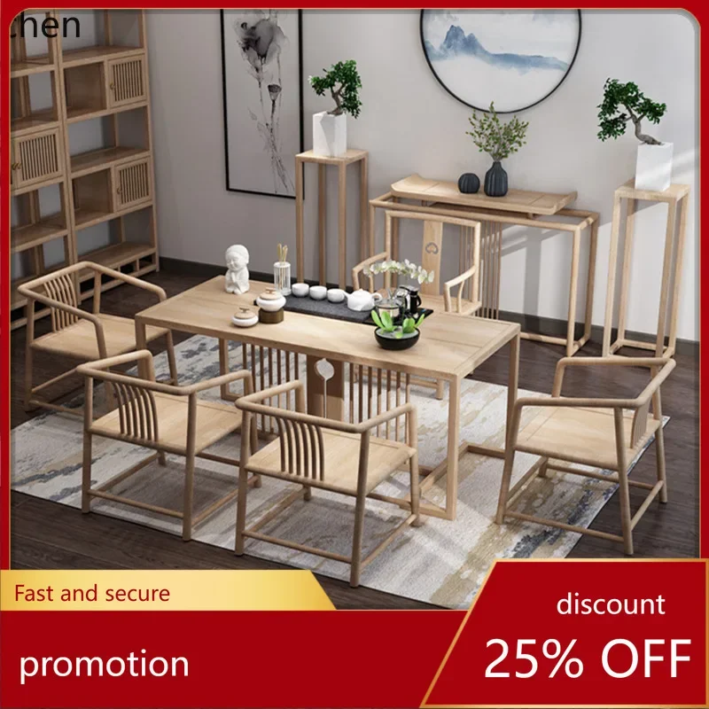 A2-26 Set Solid Wood Kung Fu Tea Table Tea Set Integrated New Chinese Zen Style Natural Wood Home Tea