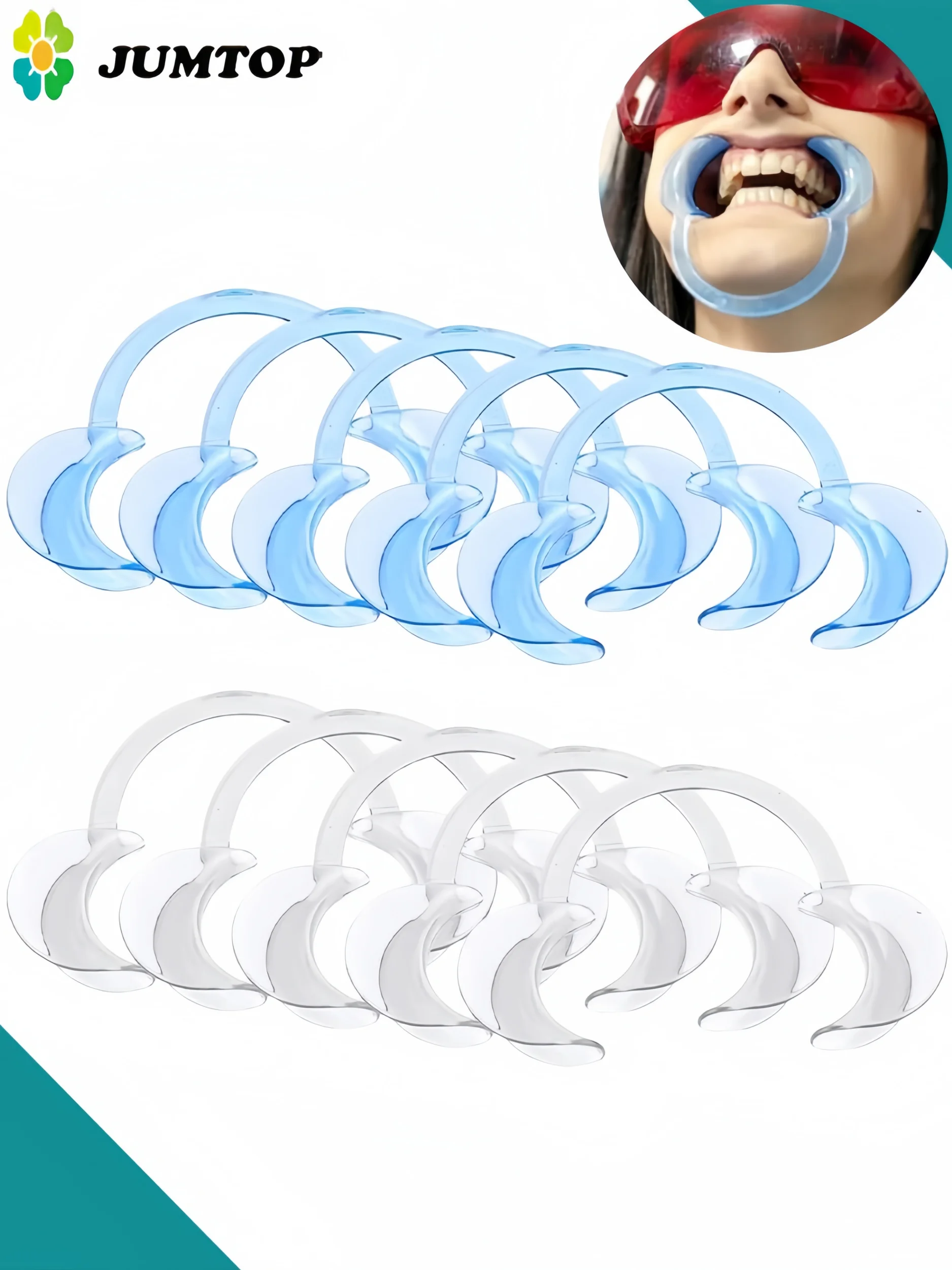 

10pcs Dental C-Shape Cheek Retractor - Lip & Mouth Opener for Intraoral Procedures, Orthodontic Tools