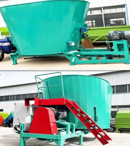Vertical TMR Fodder Mixing Machine Big Capacity Animal Feed Mixer Machine for Cow Cattle Camel Dairy Farm Equipment