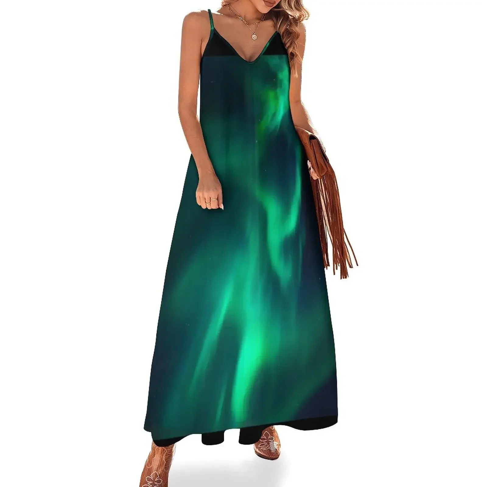 

Beautiful Northern Lights Sleeveless Dress Womens dresses Dance dresses Dress