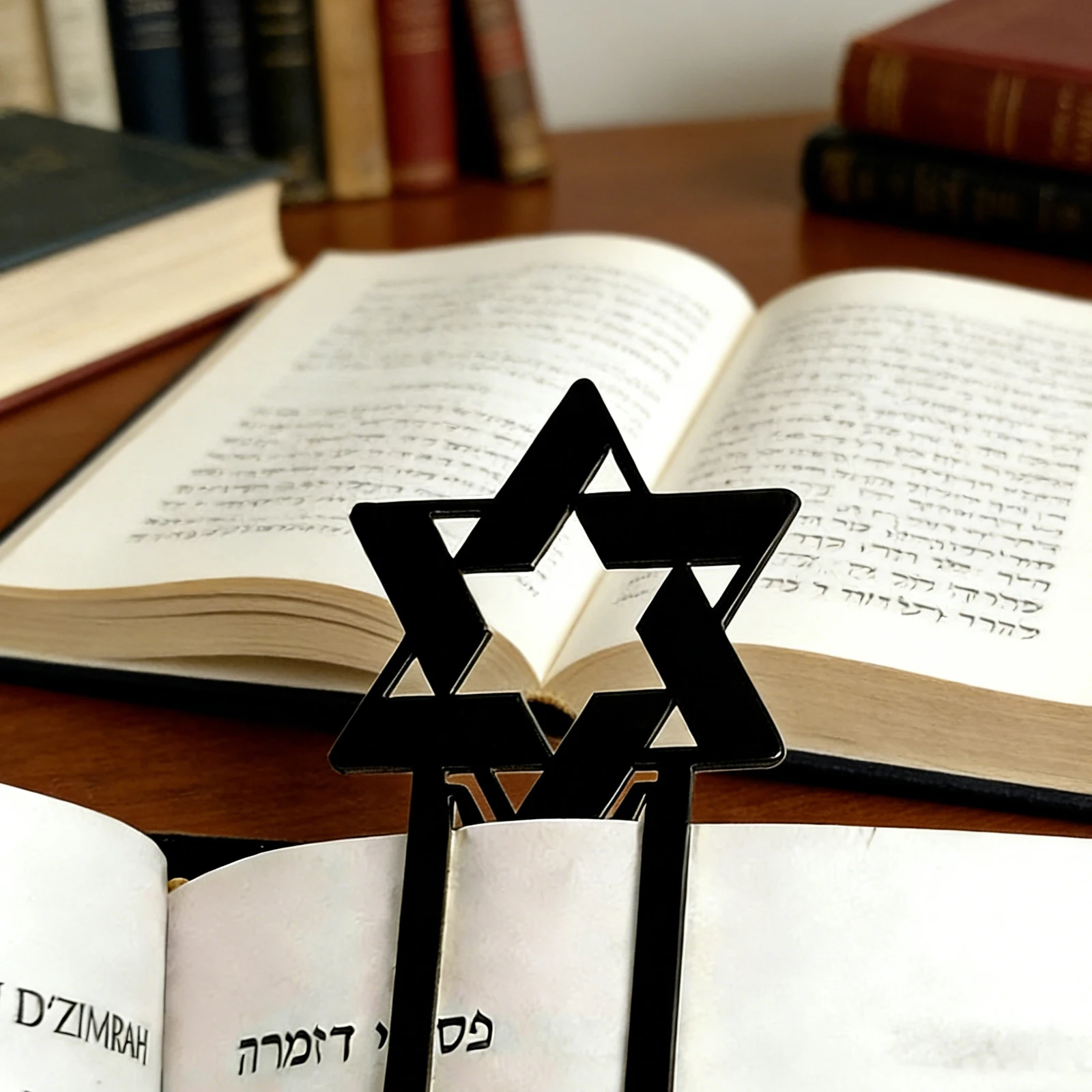 Custom Star of David Bookmarks Engraved Text Logo Pendant Stainless Steel Jewelry Men Women Personalized Amulet Jewish Gifts
