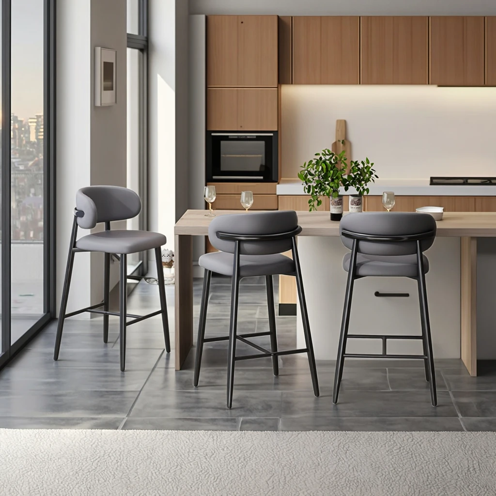 Taburete de Bar moderno para el hogar con arte del hierro de lujo, silla alta Simple para sala de estar, cafetería, isla, Bar
