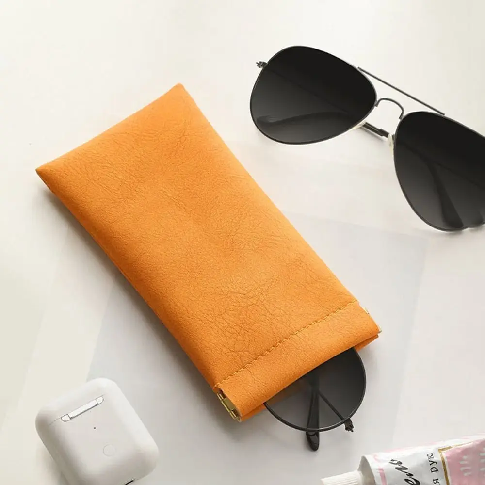 PU Leather Glasses Storage Bag Automatic Closed Sunglasses Case Waterproof Pouch Glasses Protective Cover Eyewear Storage Bag