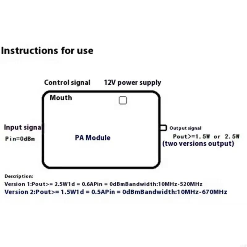 10MHz-670MHz النطاق العريض منخفض الضوضاء مكبرات الصوت المهنية 33 ديسيبل مكاسب عالية Powerplifier وحدة وحدة K1KF