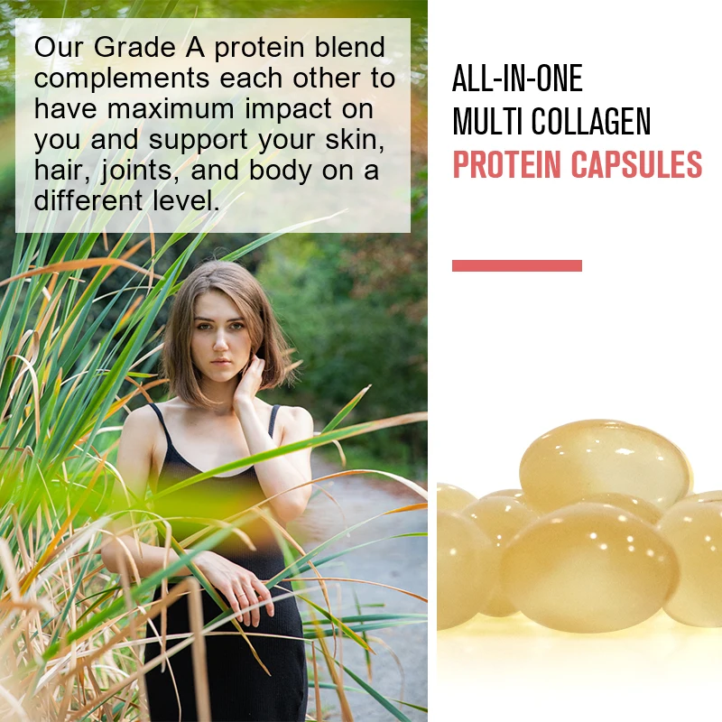 BW Collagen Capsules Hydrolyzes Protein Collagen Peptides Supplements for Skin ,Hair and Joint Health Brighten Improve Dullness