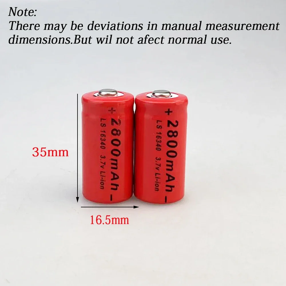 2024 AIMJIN CR123A RCR 123 ICR 16340 2800mAh 3.7V For Safety Camera Rechargeable Battery Lithium Ion L70 Plus Charger