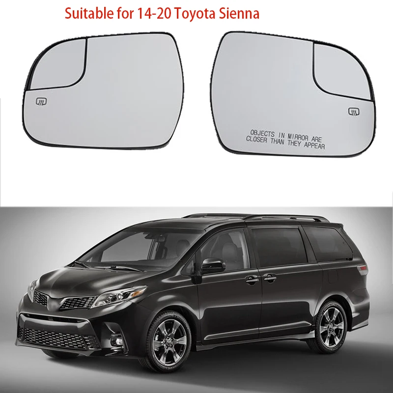 

Car rearview mirror glass - Suitable for Toyota Sienna models 10-20. Rearview mirror glass