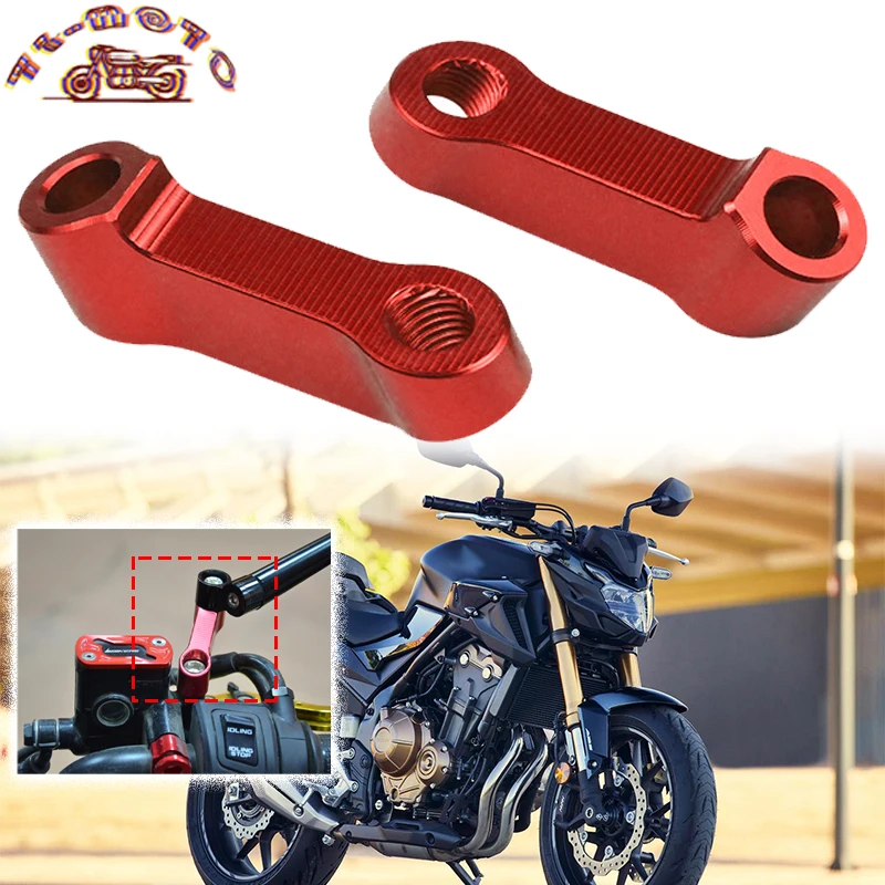 

Motorcycle Accessories Rearview Mirrors Extension Riser Extend Adapter Fit For Honda CB400 VTEC CB1300 CB1100 CB500F CB600F