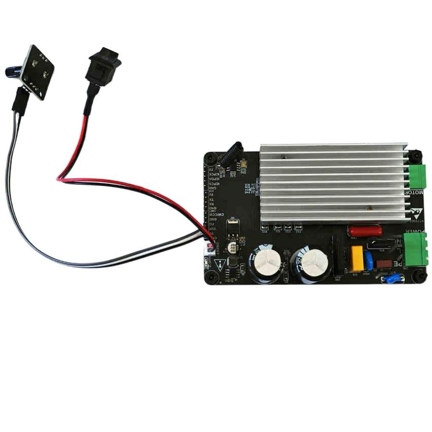 

BLDC Motor Controller No Hall FOC Chord Wave 220V 250W Three-phase DC Brushless Permanent Magnet Synchronous Motor Drive Board