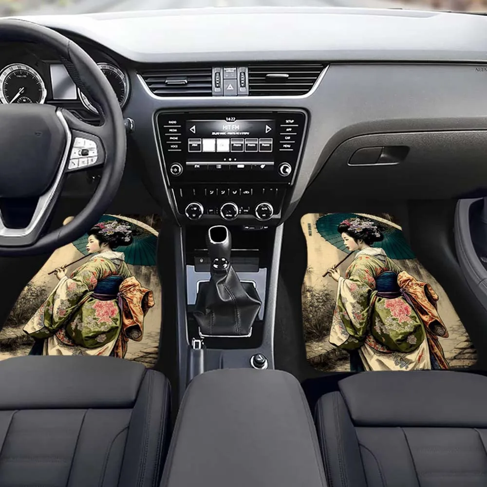 1pc/2pcs/4pcs Multi-purpose Car Floor Japanese Geisha In The Edo Period Floor Luxury Front And Rear Seat Floor Decoration Thick