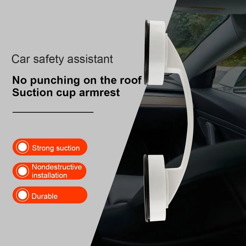 Tesla Roof Safety Handle Armrests Car Gadget Pull Tab Ring For Tesla Model 3 Y X S 2017-2023 Accessories Strong Suction Cup 2023