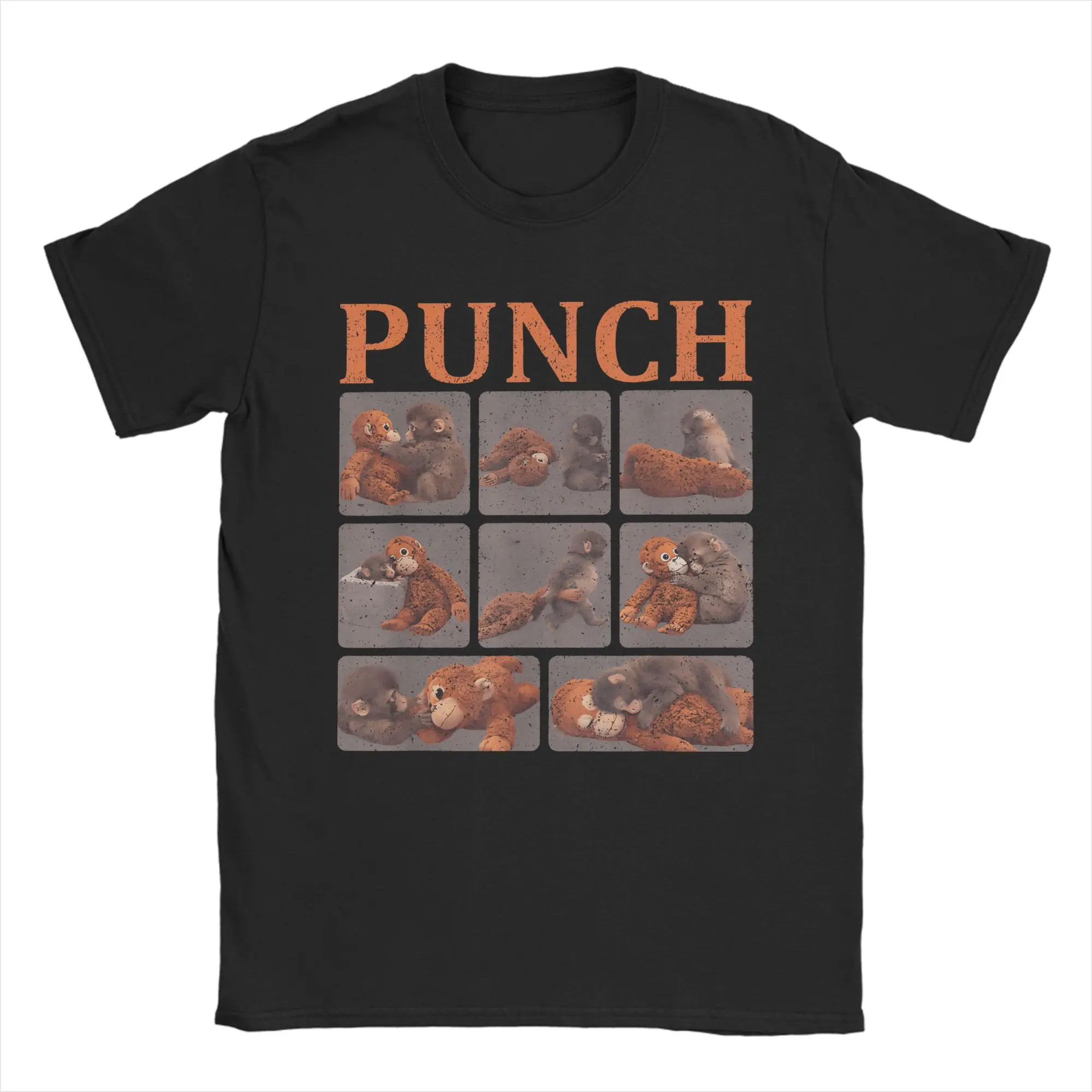 Casual T Shirt Beach Punch Monkey Hip Hop T-Shirts Tee Shirt for Women Y2K Retro Printed Short Sleeve Aesthetics Tees Summer New