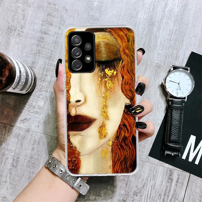 Kiss by Gustav Klimt Desig Soft Phone Case for Samsung Galaxy A51 A50S A41 A31 A21S A11 A71 A70 A40 A30S A20E A10 A6 A7 A8 + A9 