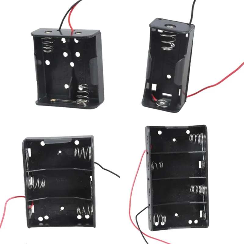 1/2/3/4 Slot LR14 C Battery Holder Storage Box Case LR14 C Battery Box With 2 Pin Cable Line