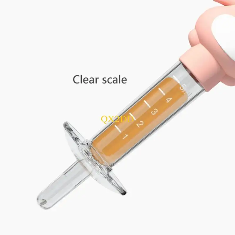 QX2D كارتون الطفل الطب تغذية الرضع عصير قطارة الطفل إبرة ضغط موزع