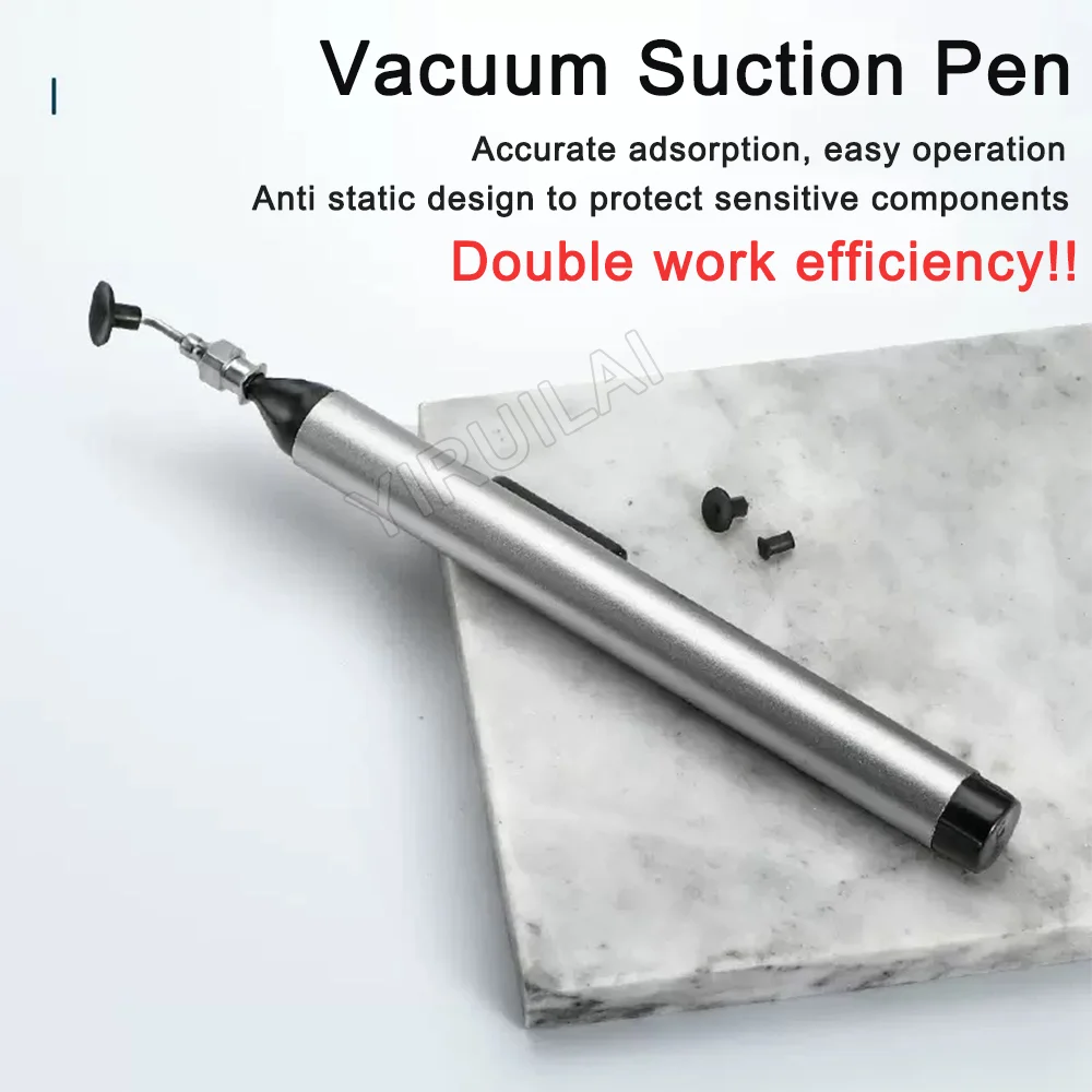 فراغ مص شفط القلم مزيل مصاصة مضخة IC مصلحة الارصاد الجوية الملقط التقاط أداة لحام ديسولديرينغ أدوات مع 3 رئيس شفط