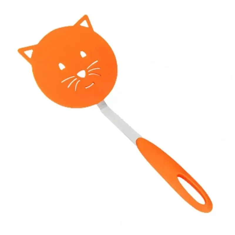 การ์ตูนไนลอนกระทะไม้พายโมเดิร์นทนความร้อนปลอดภัย Spatulas ครัว Anti-SLIP ไข่เจียวพลั่วอุปกรณ์ทําอาหาร
