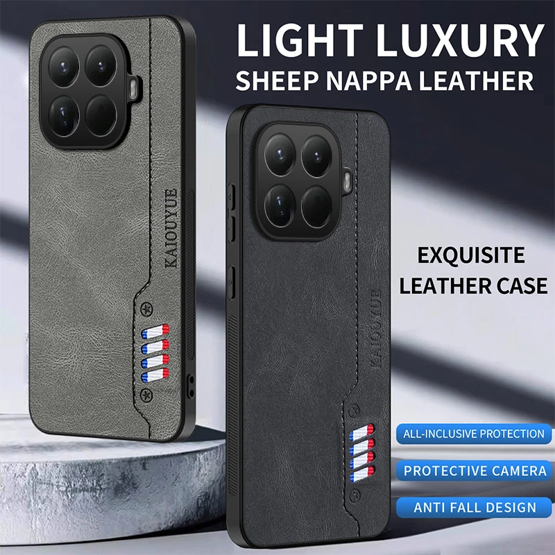 حافظة لهاتف Xiaomi 15T Pro فاخرة من السيليكون PU غطاء خلفي للهاتف لهاتف Mi 15 T 5G غطاء حماية للكاميرا