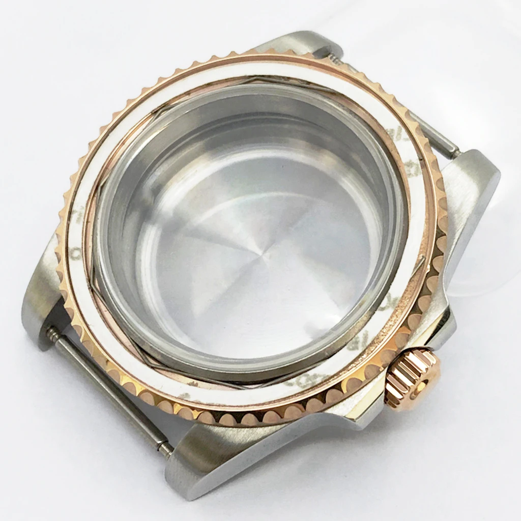 40 мм, зеркальные часы, сапфировое стекло из нержавеющей стали для часов NH35 NH36 ETA2824 PT5000 ST2130, детали для часов