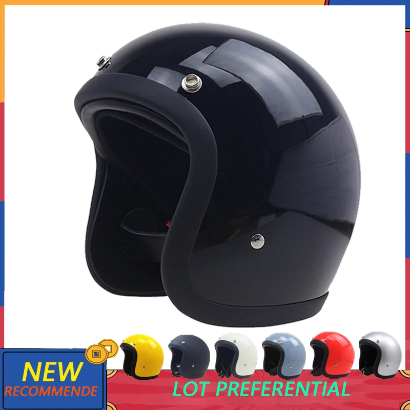 Casco Da Moto Retrò A Forma Piccola Casco Da Moto Tt&Co Serial 500TX Casco Aperto Stile Giapponese Stile Coreano Moto A Basso Profilo-image