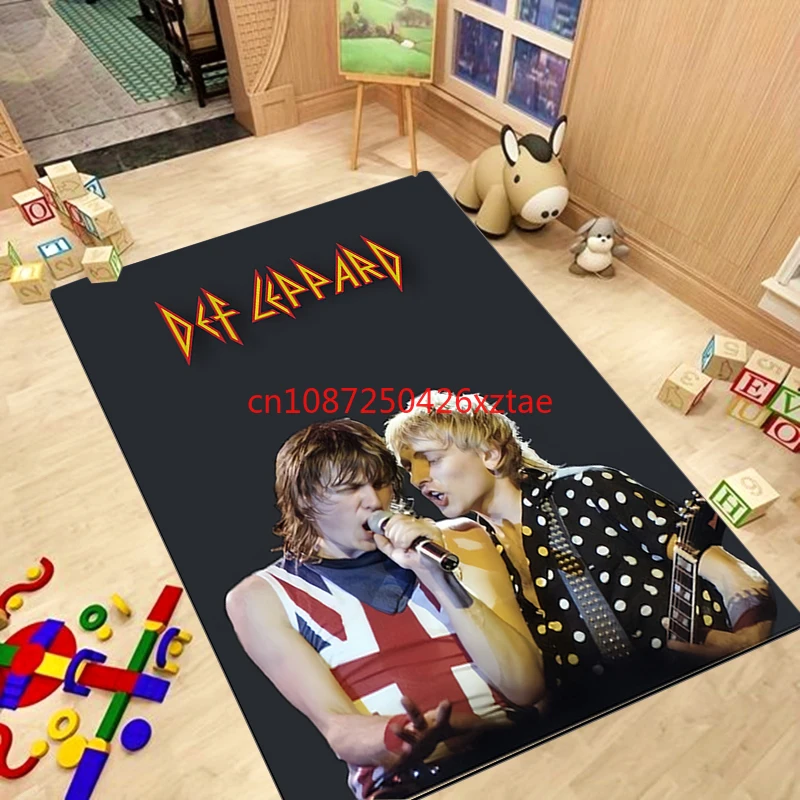 

D-ef Leppard Band Printed Large Carpet,Living Room Bedroom Sofa Area Rug,Floormats,bath Mat,playmat