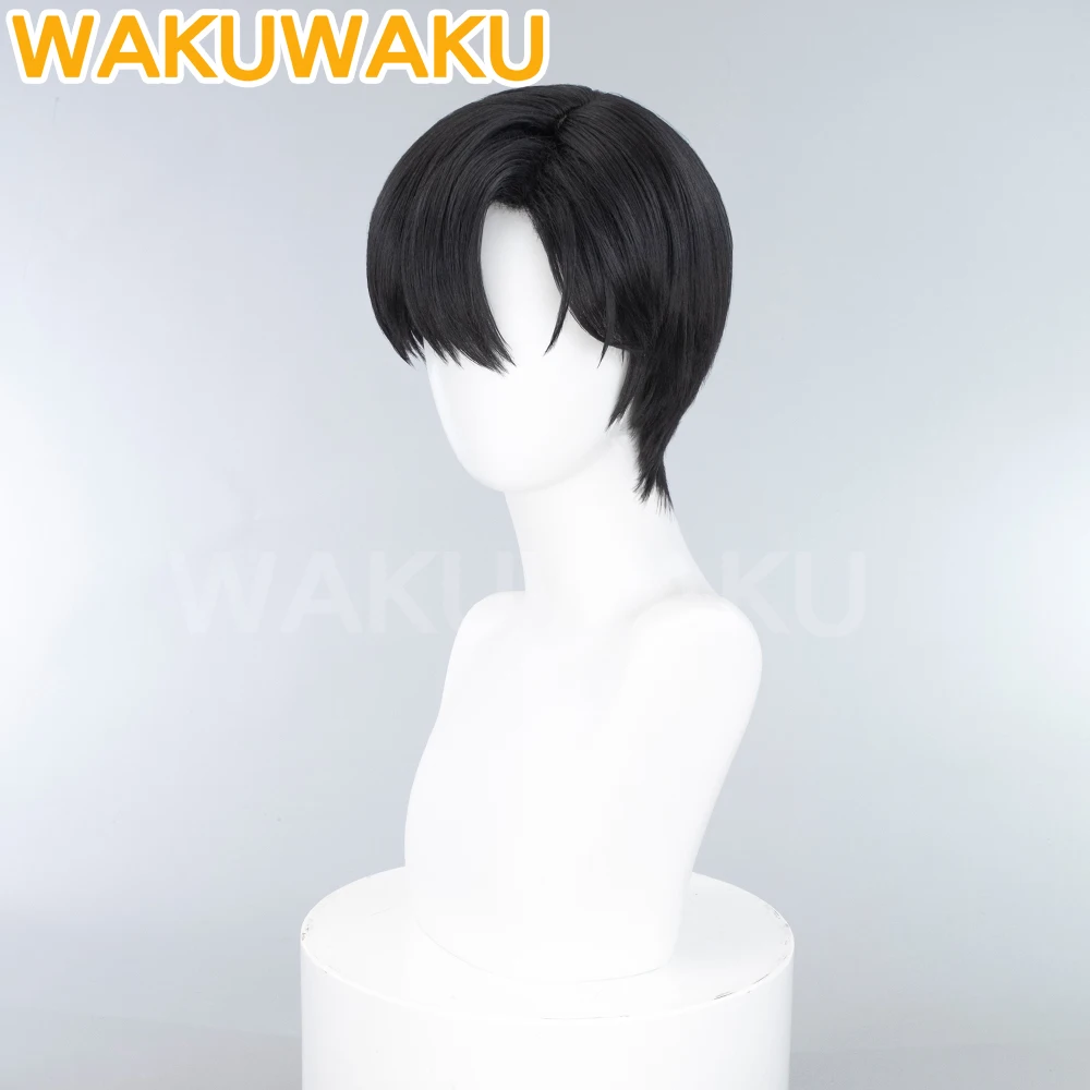 IN STOCK Ivan Wig Anime Alien Stage Cosplay Wig WakuWaku Men 32cm Black Short Hair Ivan High Heat Resiatant Hair Free Wig Cap