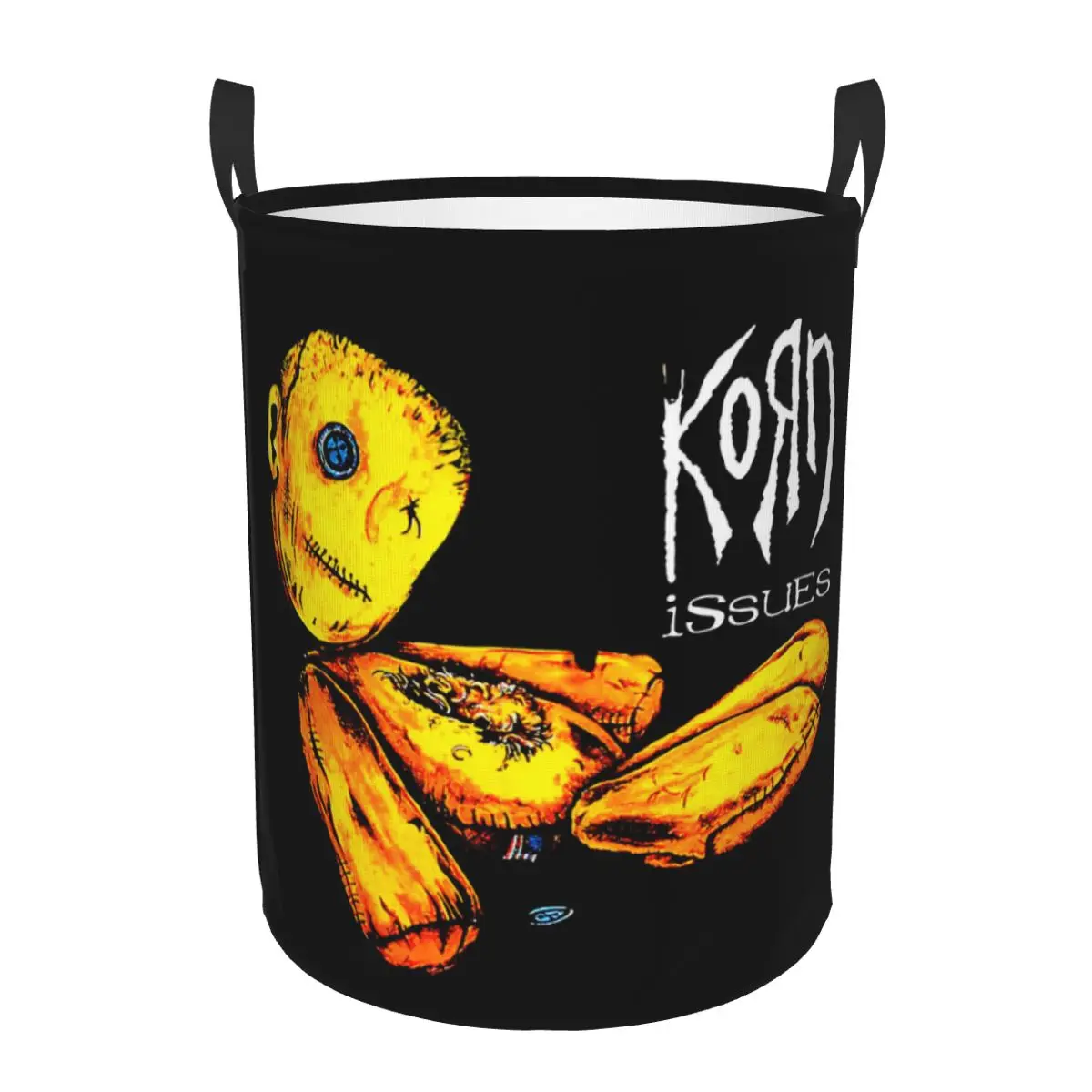 Custom Korns Heavy Metal Music Hard Rock Roll Laundry Hamper Large Clothes Storage Basket Band Toys Bin Organizer for Boy Girl