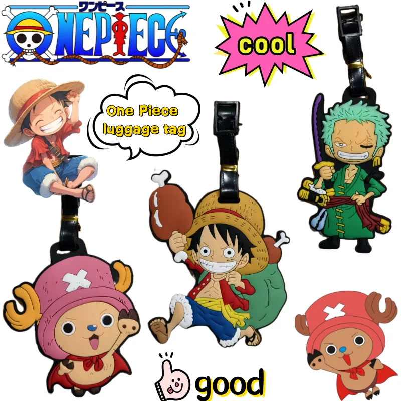 

One Piece Luffy Zoro Sanji Luggage Tag High Color Value Cool Cartoon Printing Creative Men's and Women's Luggage Anti-Lost Tag