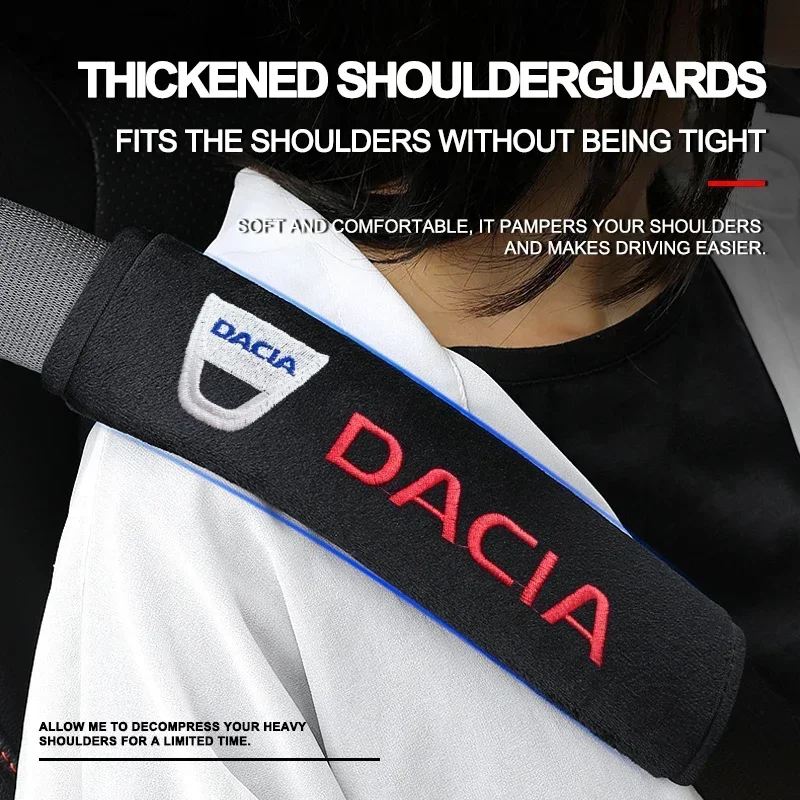 

NEW Car Seat Belt Cotton Safety Belt Shoulder Protector Cover For Dacia Duster Logan MCV Sandero Stepway Dokker Car Accessories